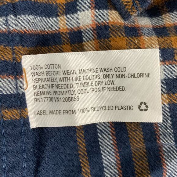 Goodfellow & Co Blue Plaid Button Down Standard Fit Long Sleeve Size Men's Small - Picture 5 of 6